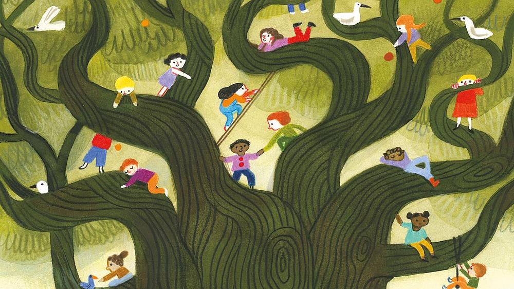 Titelblatt des Buches „Sei wie ein Baum!“ Grafik: © Insel Verlag